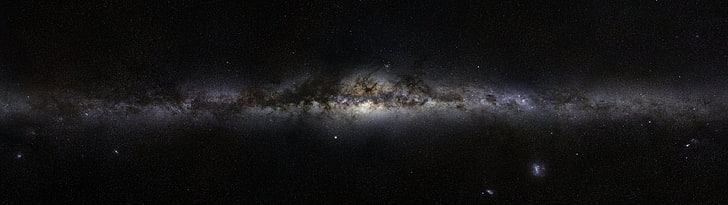 white galaxy during nighttime, Milky Way Galaxy panoramic photo
