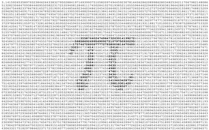 white and black area rug, pi, typography, numbers, minimalism, HD wallpaper