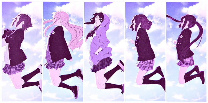 anime girls, K-ON!, Akiyama Mio, Tainaka Ritsu, Nakano Azusa, HD wallpaper