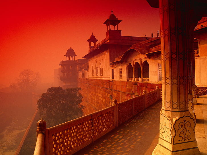 Agra Fort, India HD, world, travel, travel and world, HD wallpaper
