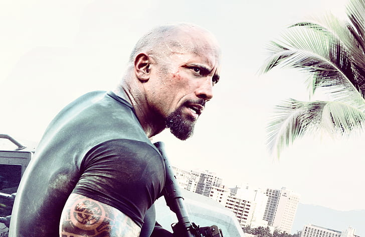 rock, dwayne johnson, 2018 movies, hd, fast and furious, one person, HD wallpaper