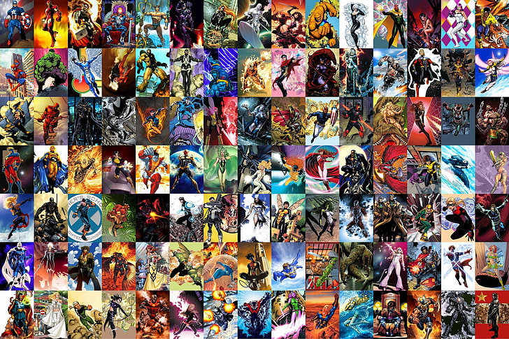 super heroes collage, Comics, Marvel Comics, Angel (Marvel Comics), HD wallpaper