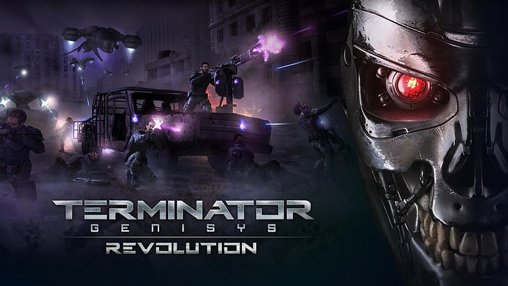terminator genisys revolution, night, communication, text, transportation, HD wallpaper