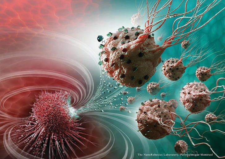 digital art science bacteria nanorobots viruses science fiction laboratories veins