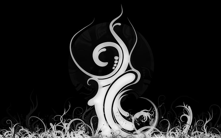 HD wallpaper: white and black illustration, line, patterns, tribal, swirl,  ornate | Wallpaper Flare