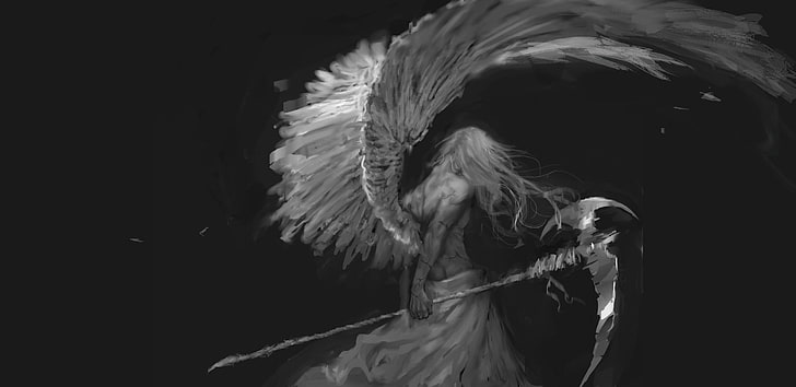 Gothic, braid, male, the angel of death, by bloody-little-turd