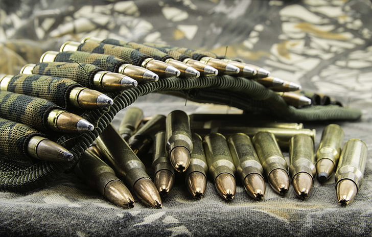 gold bullet lot, blur, camouflage, cartridges, ammunition, types