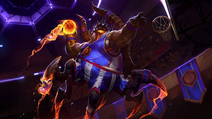 heroes of the storm, Azmodan, basketball, Blizzard Entertainment, HD wallpaper