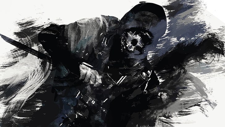 Grim Reaper wallpaper, man painting, Dishonored, video games, HD wallpaper
