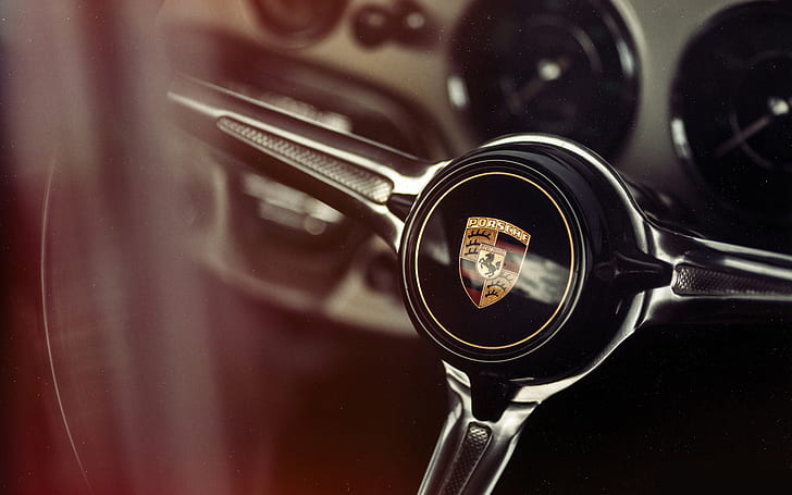 Porsche, Steering, Wheel, HD wallpaper