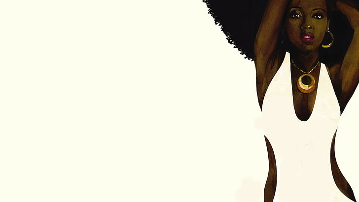 Wallpaper black girl afro 