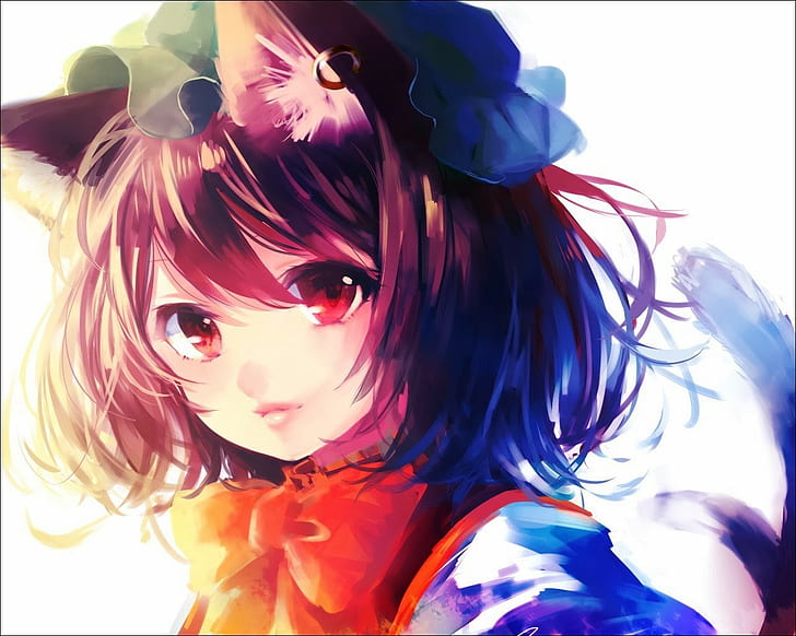 Touhou, anime girls, portrait, looking at camera, one person