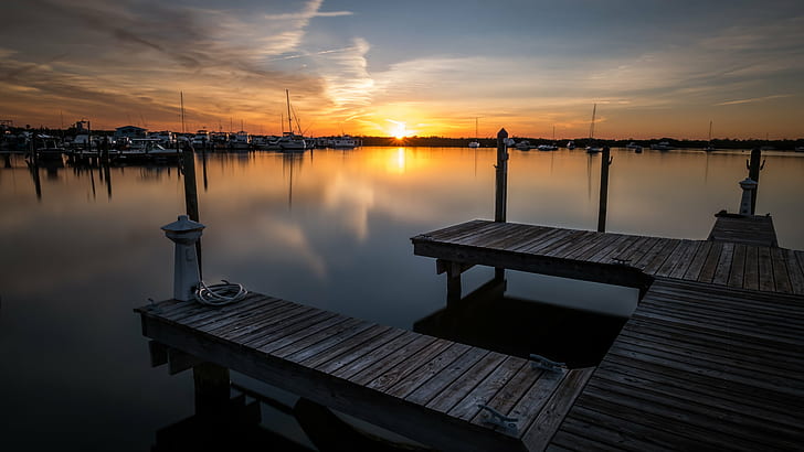fishing boat dock during sunset, florida, florida, Key Largo