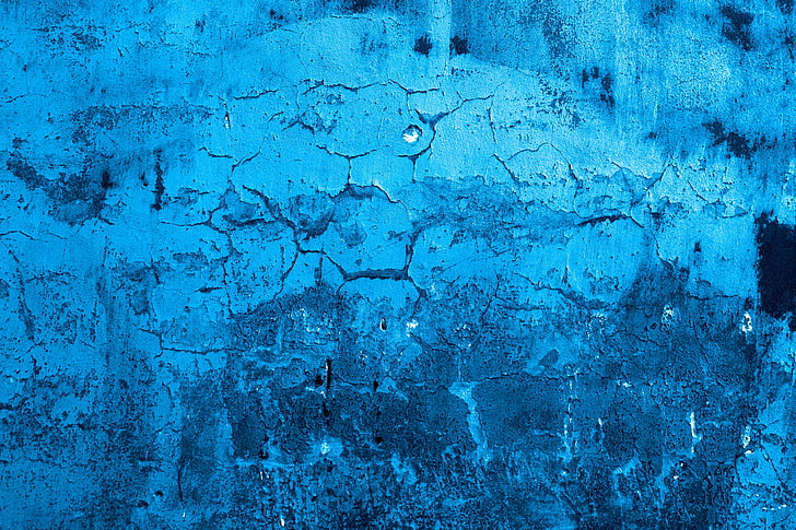 blue and gray concrete wall, paint, texture, surface, backgrounds, HD wallpaper