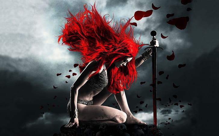 women fantasy movies redheads red sonja swords 2320x1450  Abstract Fantasy HD Art, HD wallpaper