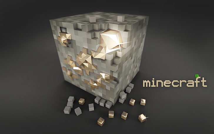 Minecraft wallpaper, render, 3D, digital art, video games, indoors, HD wallpaper