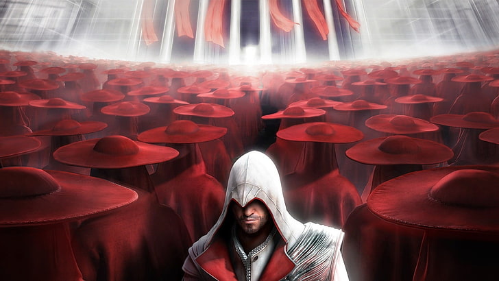 Assassin's Creed digital painting, video games, Ezio Auditore da Firenze, HD wallpaper
