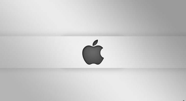 HD wallpaper: Apple, Apple logo, Computers, Mac, Gray, Background,  Minimalism | Wallpaper Flare