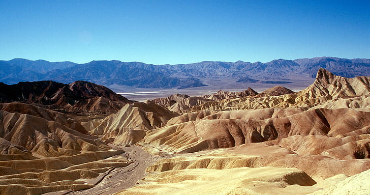 landscape, Death Valley, Zabriskie Point, California, hills