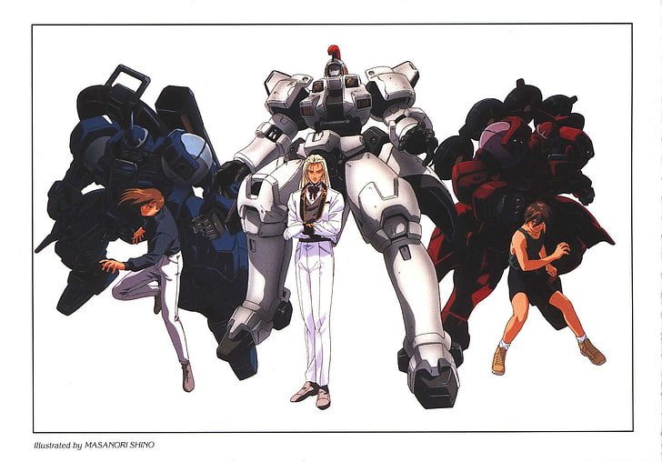 anime, Mobile Suit Gundam Wing, human representation, indoors, HD wallpaper