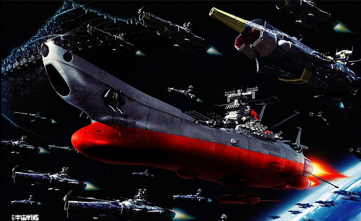 Anime, Space Battleship Yamato, Futuristic, Sci Fi, Spaceship, HD wallpaper