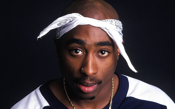 tupac   themed, portrait, one person, studio shot, headshot, HD wallpaper