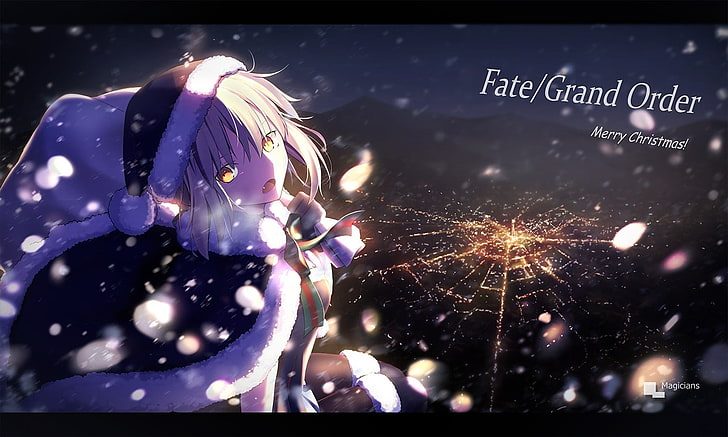 Christmas, Santa hats, blonde, Fate/Grand Order, Fate Series