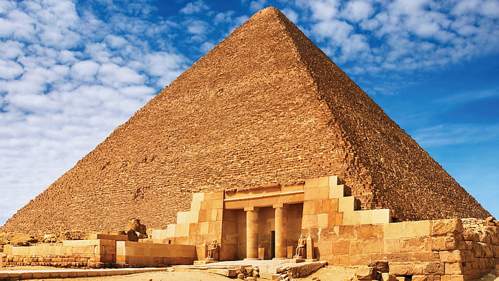 tourist attraction, ancient, egypt, pyramid of khufu, cheops, HD wallpaper