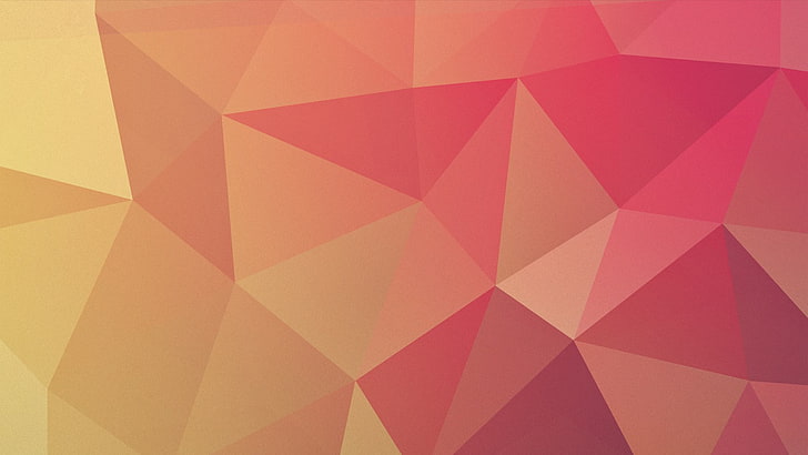 orange, yellow, and pink abstract digital wallpaper, Nexus, triangle, HD wallpaper