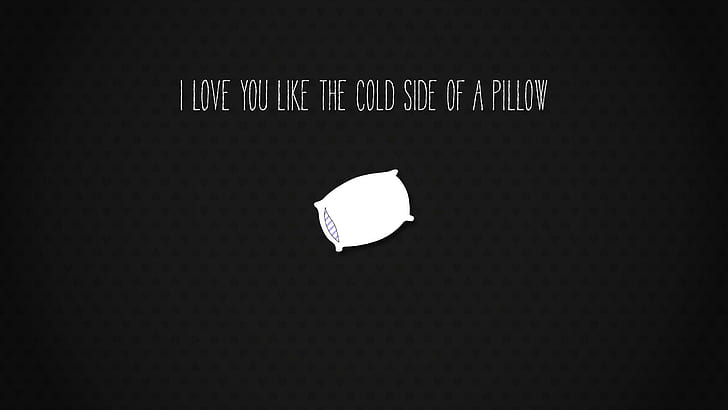 Pillow, black and white pillow illustration, quotes, 2560x1440, HD wallpaper