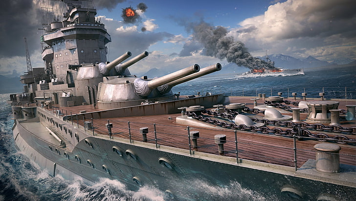 Hd Wallpaper Battleship Illustration Wargaming Net Wows World Of Warships Wallpaper Flare