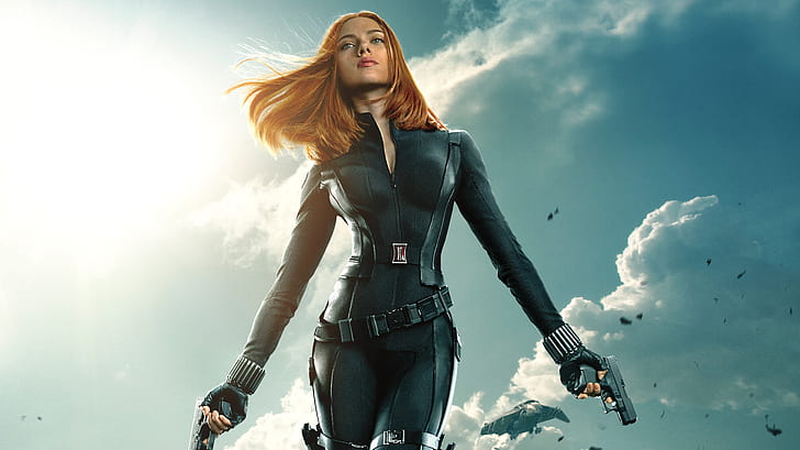 Captain America, Black Widow, 5K, Scarlett Johansson, The Winter Soldier