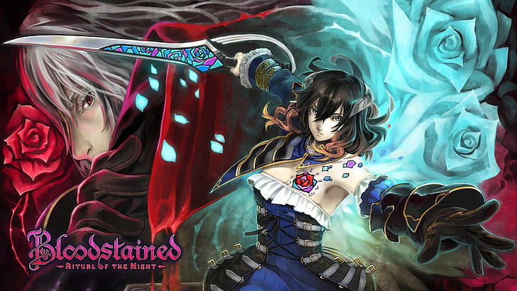 video games bloodstained ritual of the night miriam bloodstained stained glass, HD wallpaper