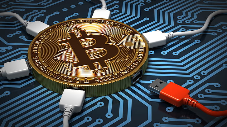 technology, bitcoin, money, cryptocurrency, 8k uhd, HD wallpaper