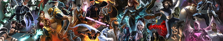 Marvel X-men wallpaper, Marvel Comics, collage, superhero, artwork