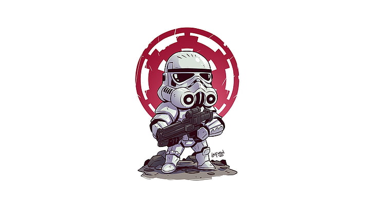 Star Wars, stormtrooper, artwork, simple background, white background