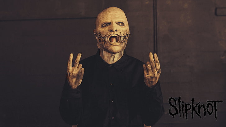 Slipknot wallpaper, Corey Taylor, mask, men, people, one Person, HD wallpaper