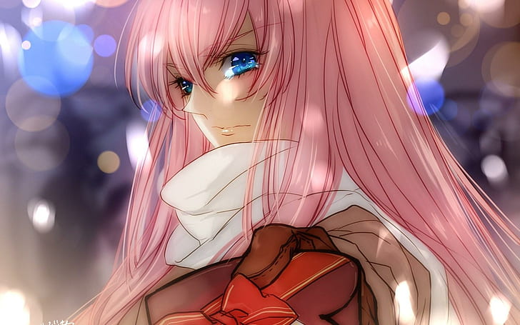 1. Anime Girl with Long Pink Hair and Blue Eyes - wide 5
