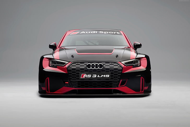 paris auto show 2016, Audi RS 3 LMS, car, mode of transportation, HD wallpaper