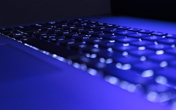 black laptop keyboard, keyboards, depth of field, bokeh, technology, HD wallpaper