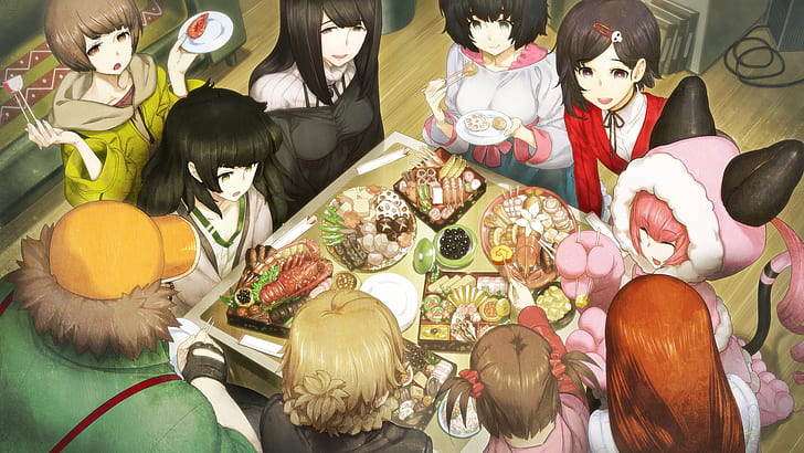Anime, Steins;Gate 0, Faris Nyannyan, Itaru Hashida, Kagari Shiina, HD wallpaper