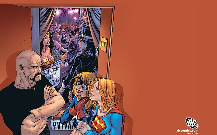 Supergirl Wonder Woman HD, cartoon/comic