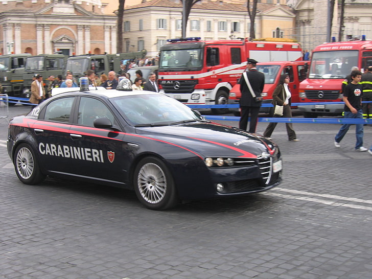 159, alfa, carabinieri, police, romeo, HD wallpaper