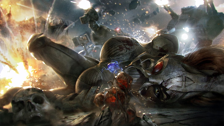 monsters and spacecraft wallpaper, Warhammer 40,000, Eldar, space marines