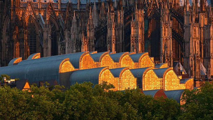 architecture, building, city, cityscape, Cologne, Cologne Cathedral, HD wallpaper