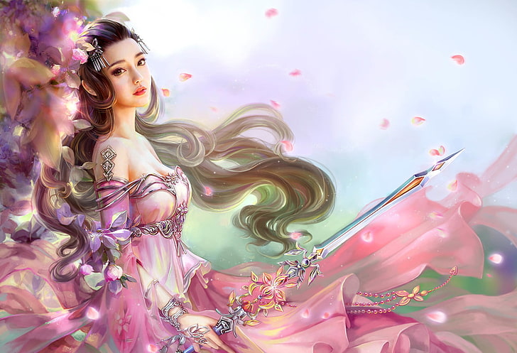 HD wallpaper: beauty, classical, dress, fantasy, hair, long, princess |  Wallpaper Flare