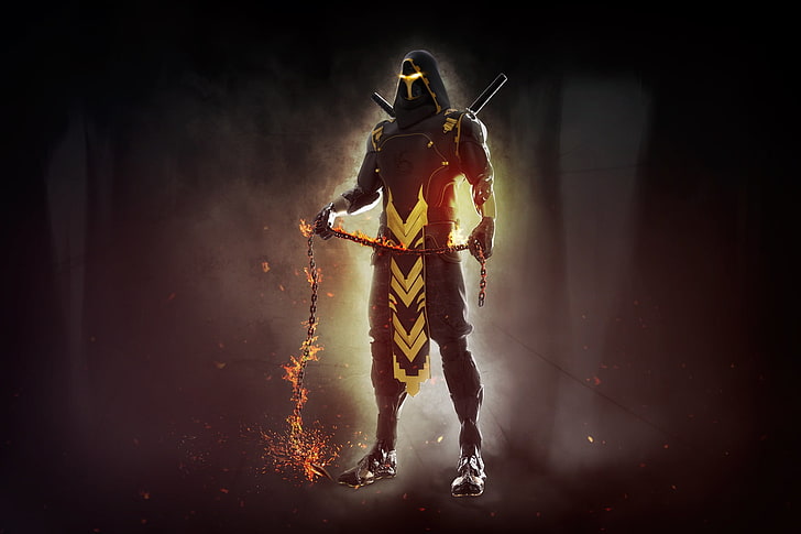 Mortal Kombat, video games, Video Game Art, Scorpion (character)