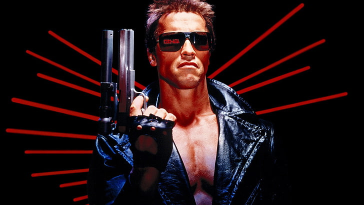 movies, Terminator, Arnold Schwarzenegger, movie poster, cyborg