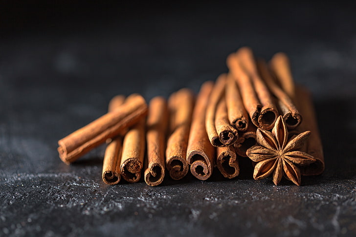 brown star anis, cinnamon, anise, star anise, spices, stick - Plant Part, HD wallpaper
