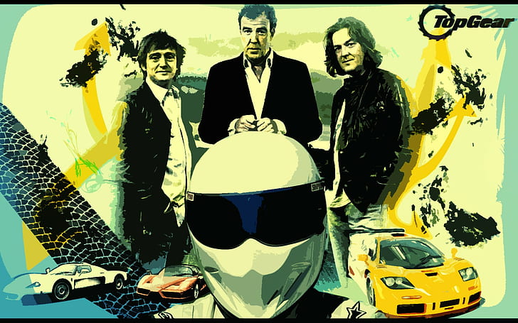 Top Gear, The Stig, Jeremy Clarkson, James May, Richard Hammond, HD wallpaper